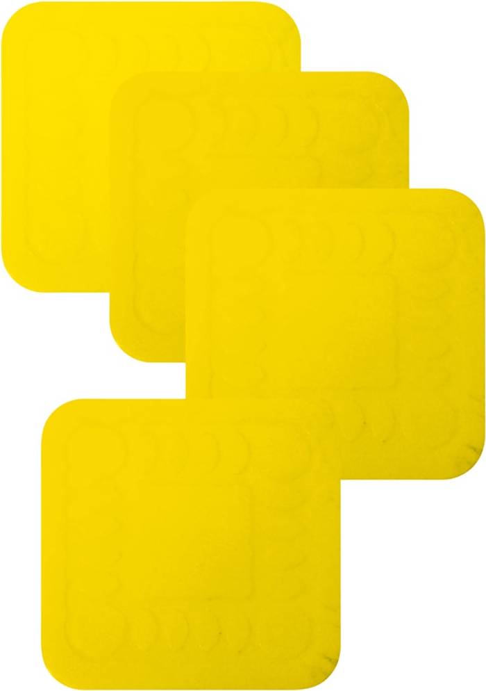 14cm Yellow Non Slip Square Red