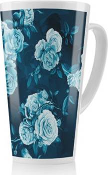 Benjamin Benjamin Tate Design Winter Blue Roses Cup & Mug