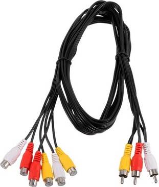 Uxcell Audio Video Splitter Cable 3 Rca Male Female Plug