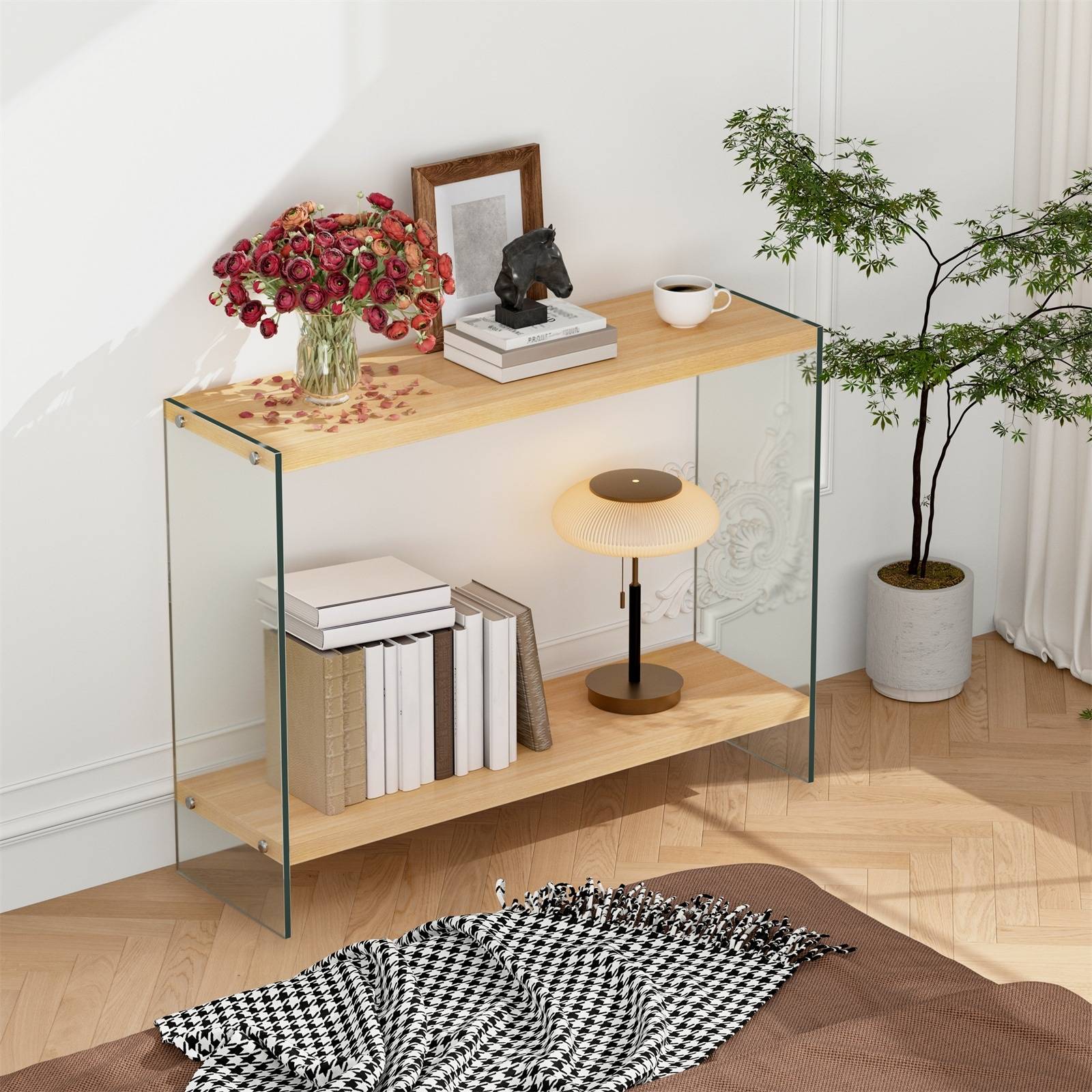 Rectangular Entry Tempered Glass Frame