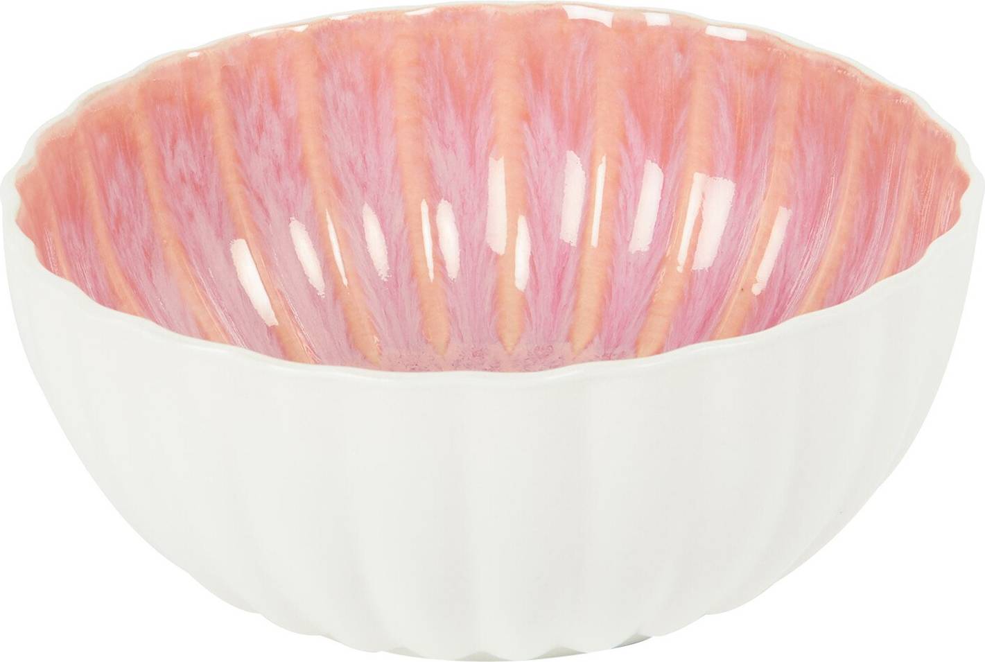 Reactive Glaze Rice Pink Bowl