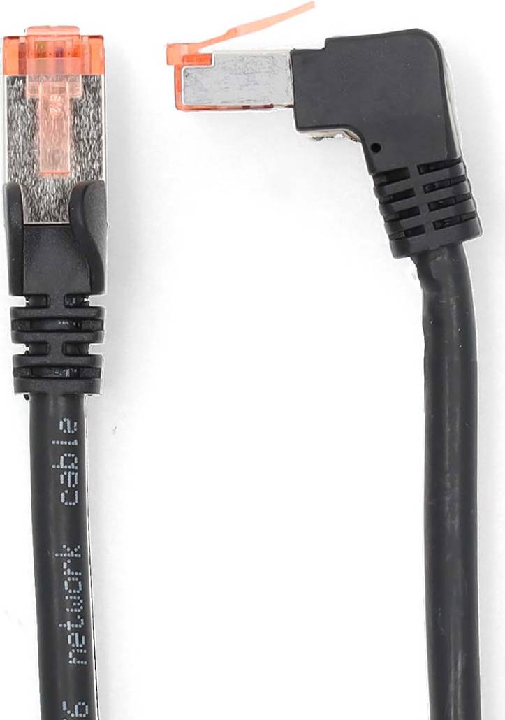 Nedis CAT6 SF/UTP RJ45 - RJ45 Angled M-M Black 1m