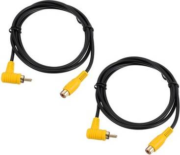 Uxcell 2pcs Rca Male Bend To Female Audio Cable