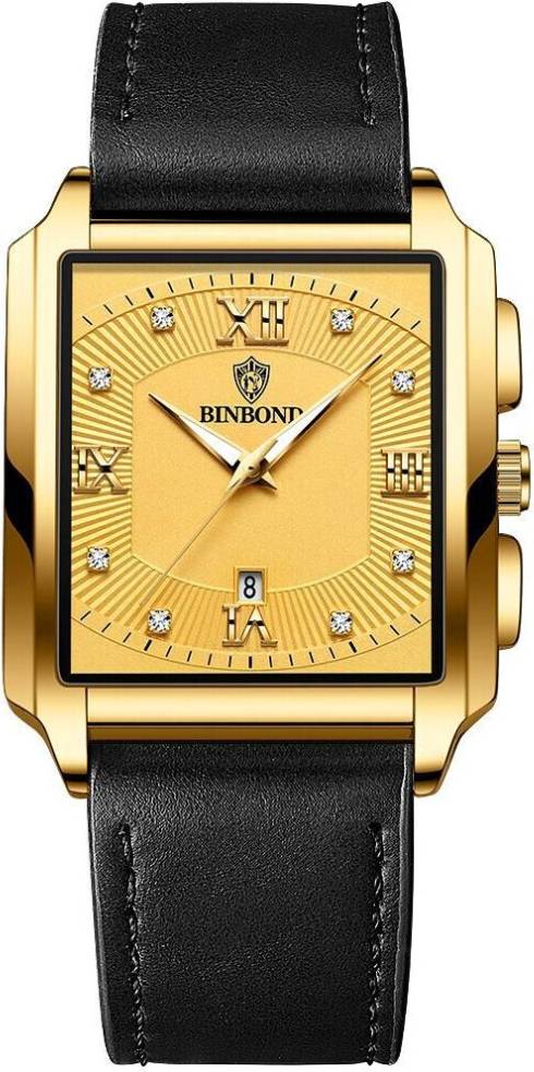 Maxpower Rectangular Men's Stainless Steel Quartz Watch