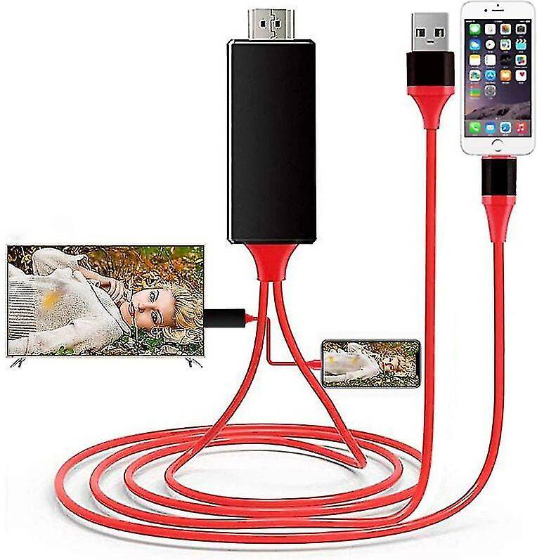 Lightning hdmi Lightning To HDMI Cable Adapter Red