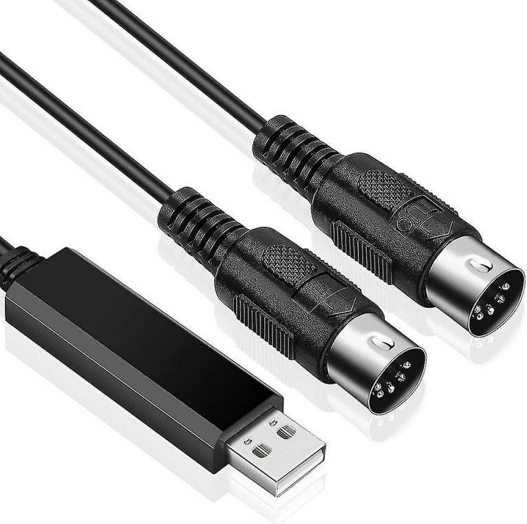 Usb Midi Cable Converter Interface To In-Out Cord