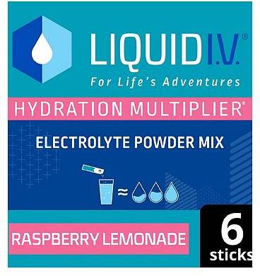 Hydration Multiplier Electrolyte Powder Mix Raspberry Lemonade 6 Sticks