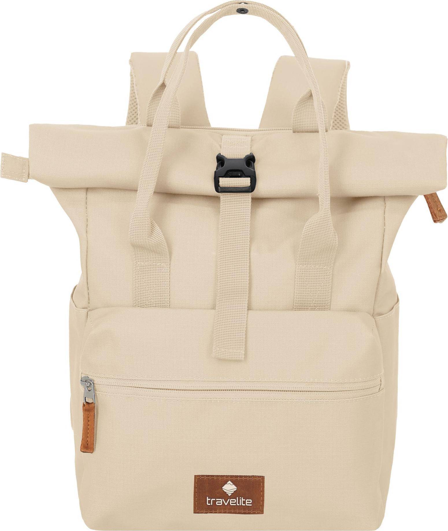 Travelite Basics Short Handle Rucksack - Off-White