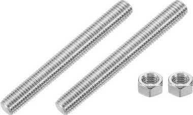 Fully Threaded Rod 2pcs 304 Stainless Steel