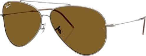 Ray ban aviator polarized Ray-Ban RBR0101S Aviator Reverse Polarized Solbriller - Grå