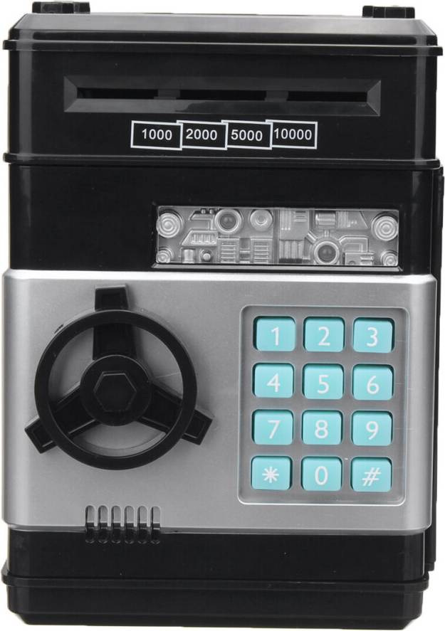 Code Key Lock Piggy Bank Coins Cash