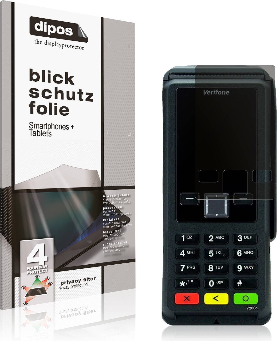 Dipos Screen Protector For Verifone V200c Privacy Filter
