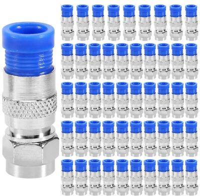 50pcs Rg6 Coaxial Compression Connectors