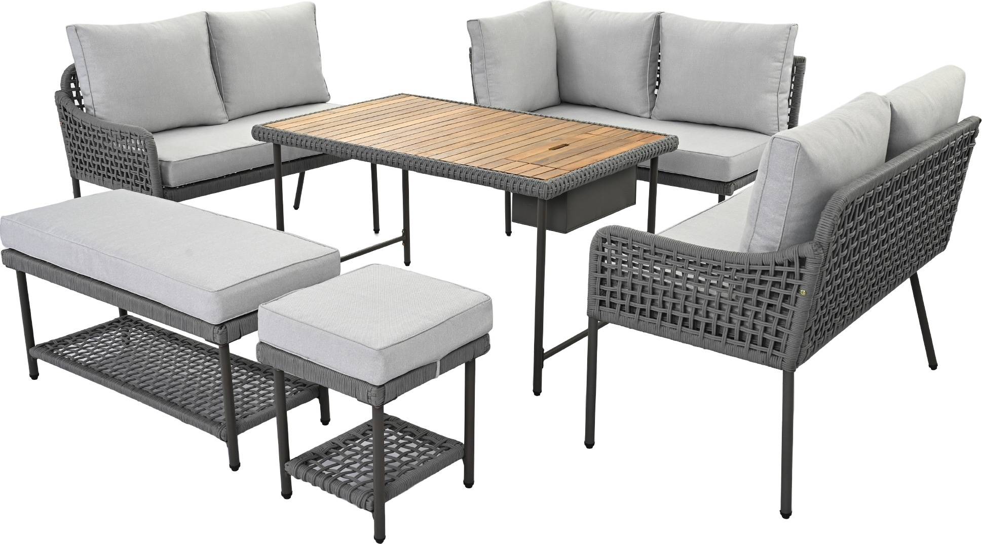 Sectional sofas Outdoor Sectional Set Grey Modular Sofa