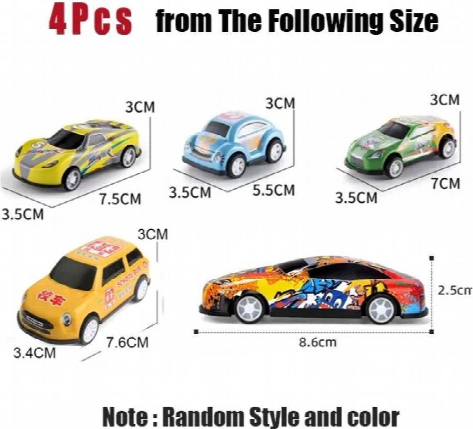 4Pcs Alloy Iron Racing Cars