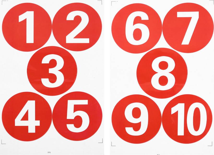 Happyyami Waterproof Number Sticker 2 Sheets