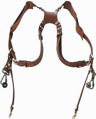 Adjustable Dual Leather Rivet Double Shoulder