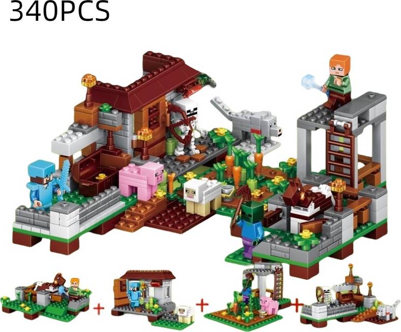 Minecraft Block Building Toy Set 340pcs