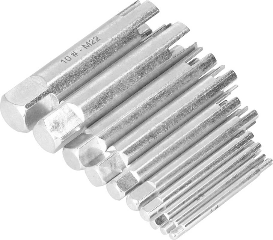 10Pcs High Speed Steel Tap Extractor Set Tool Kit