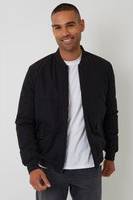 Threadbare Padded Bomber Jacket - Black