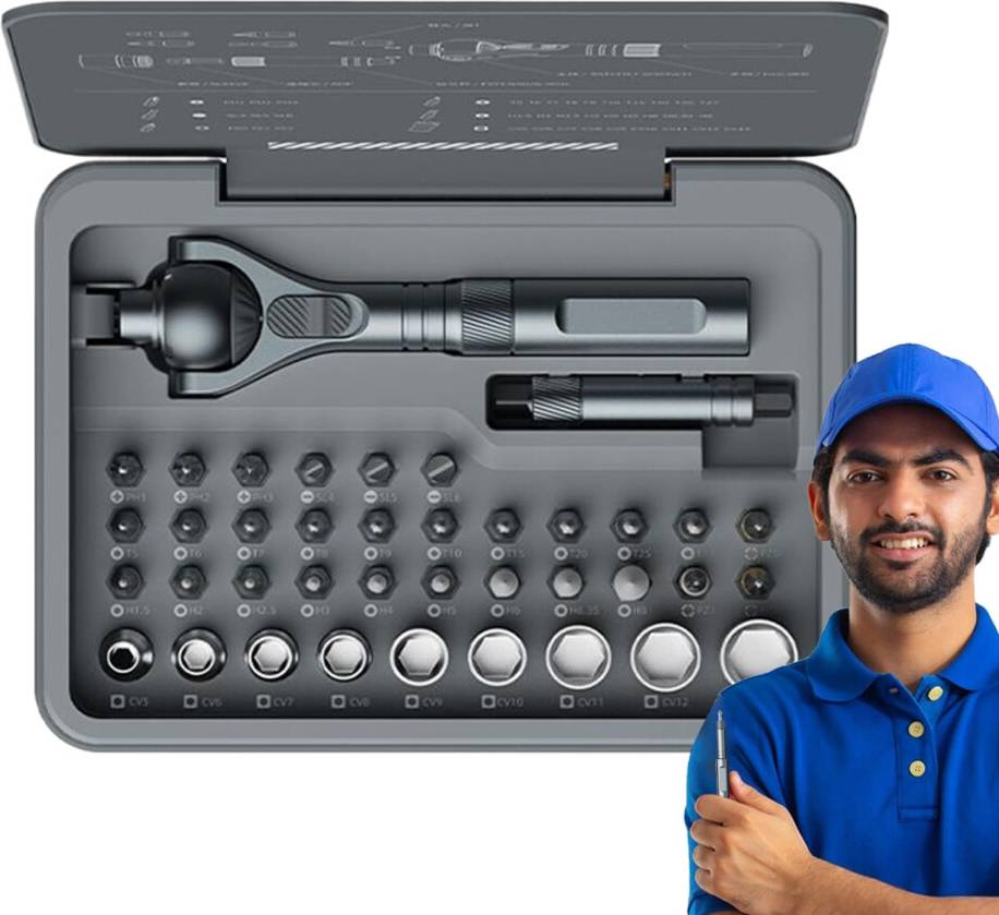 Magnetic Drive Set 40 Precision Bits Bit Screwdriver