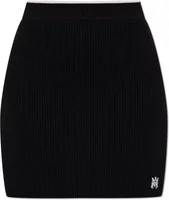 Amiri Polyester Ribstrikket Nederdel Dame - Sort