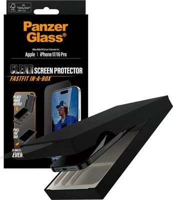Apple iphone 16 pro screen protector PanzerGlass Screen Protector iPhone 17 16 Pro with Fast In A Box