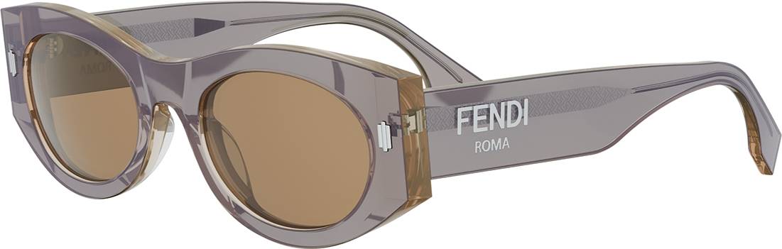 Fendi Roma Oval Solbriller - Brun