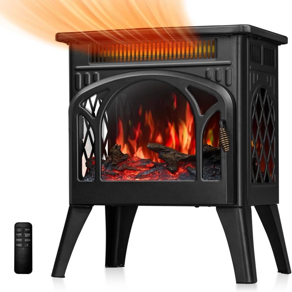 Electric fireplace heater R.W.FLAME 17 Inch Electric Fireplace Heater Set