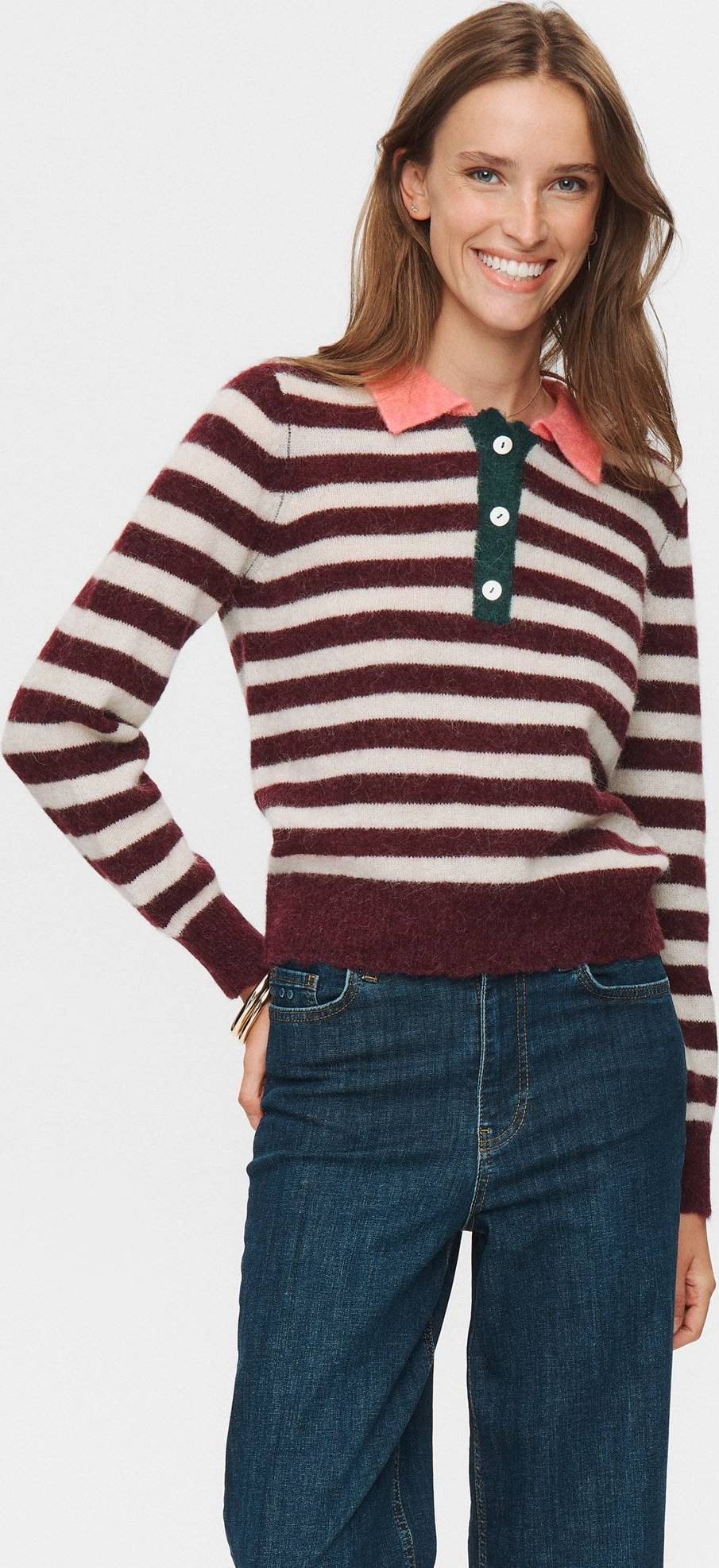 Nuciara Riette Stripe Pullover - Brun