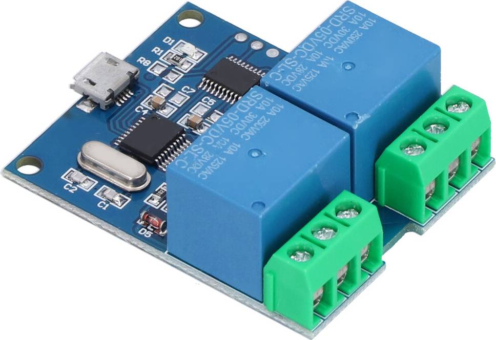 2-Way Relay Module Onboard CH340 5V 10A