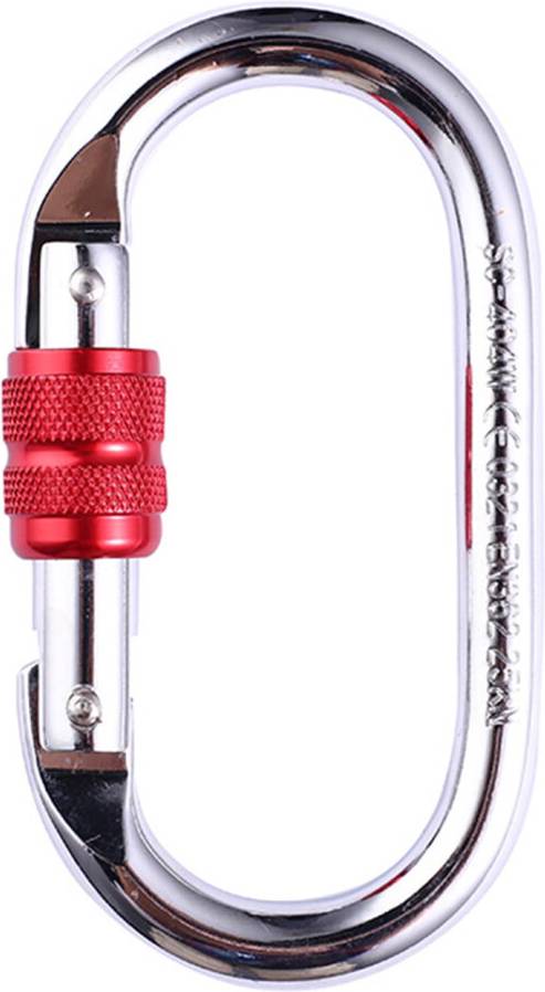 Oval Screw Lock Clip with Spring Keychain