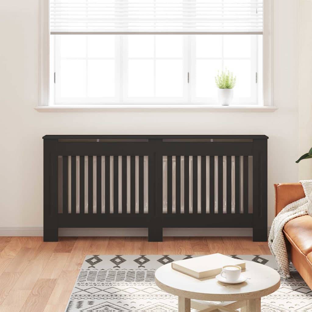 vidaXL RadiatorCover 2 Pcs Sort 172x19x81.5cm