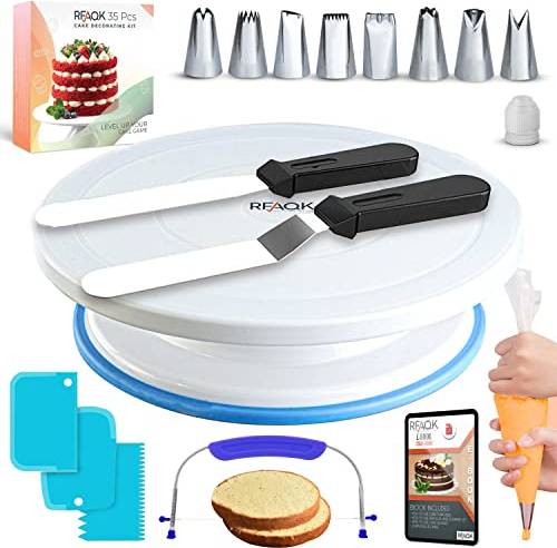 RFAQK Cake Turntable Leveler Rotating Cake Stand Smoother