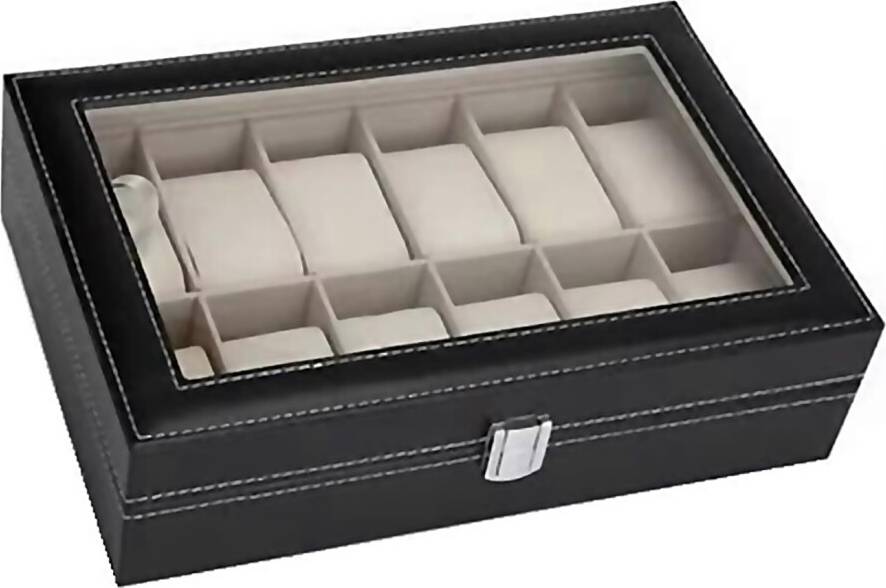 Sodial Pu Leather Watch Display Box Storage Rack