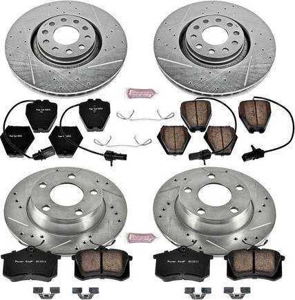 Brake kit Power Stop Disc Brake Kit Front Rear Audi A6 Quattro