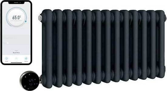 Electric column radiator Wifi Electric Column Anthracite Traditional Radiator
