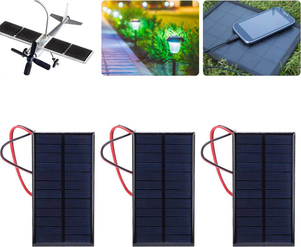 3pcs Solar Panel Power Module Polycrystalline Silicon