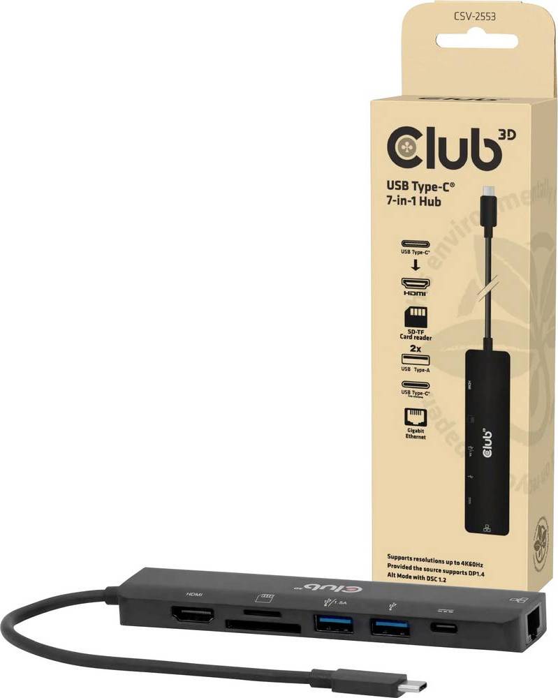 Hub USB-C 7-1 HDMI PD RJ45
