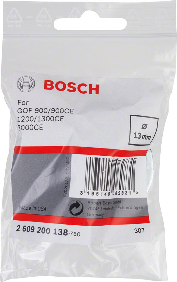 Bosch Template Guide For Hand-Held Routers 2609200138