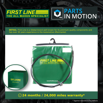 First Line Handbrake Cable Fits Citroen Berlingo K9 Rear Left