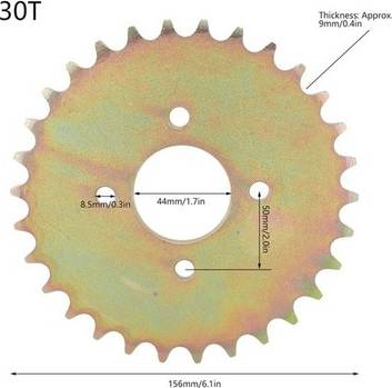 Chain Rear Sprocket 30 Tooth 530 Chain