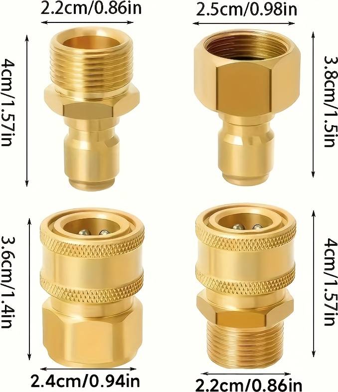 Temu 4pcs High Pressure Washer Adapter Kit