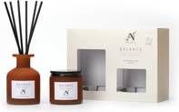 Diffuser gift set Aromatherapy Reed Diffuser Gift Set Brown Medium Scented Candle