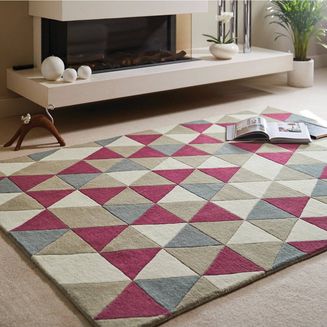 Funky Wool Raspberry Rug 80 x 150 cm