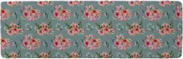 Benjamin Tate Design Pink Flowers Runner Rug