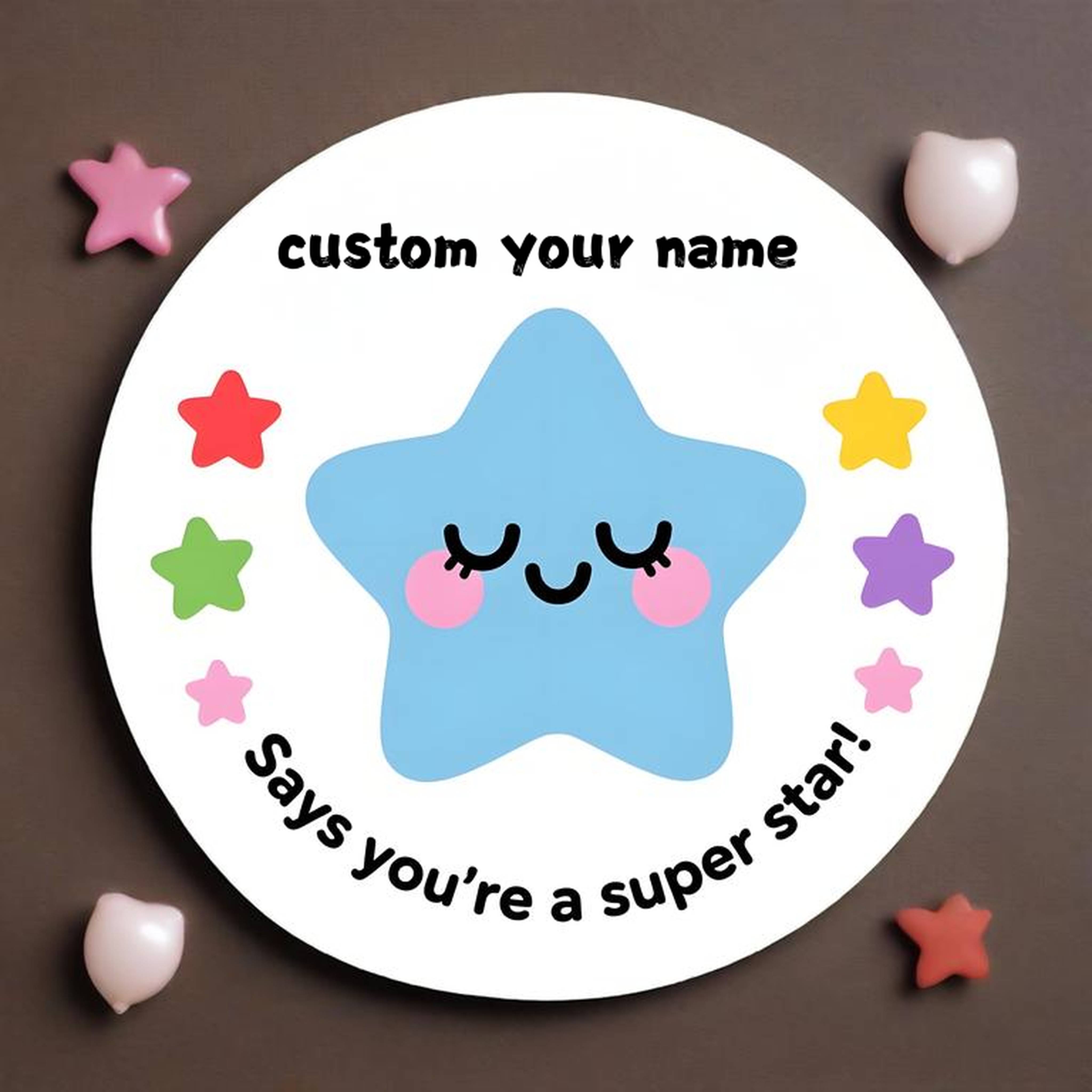 Temu Custom Stickers Personalize Smiling Multicolor