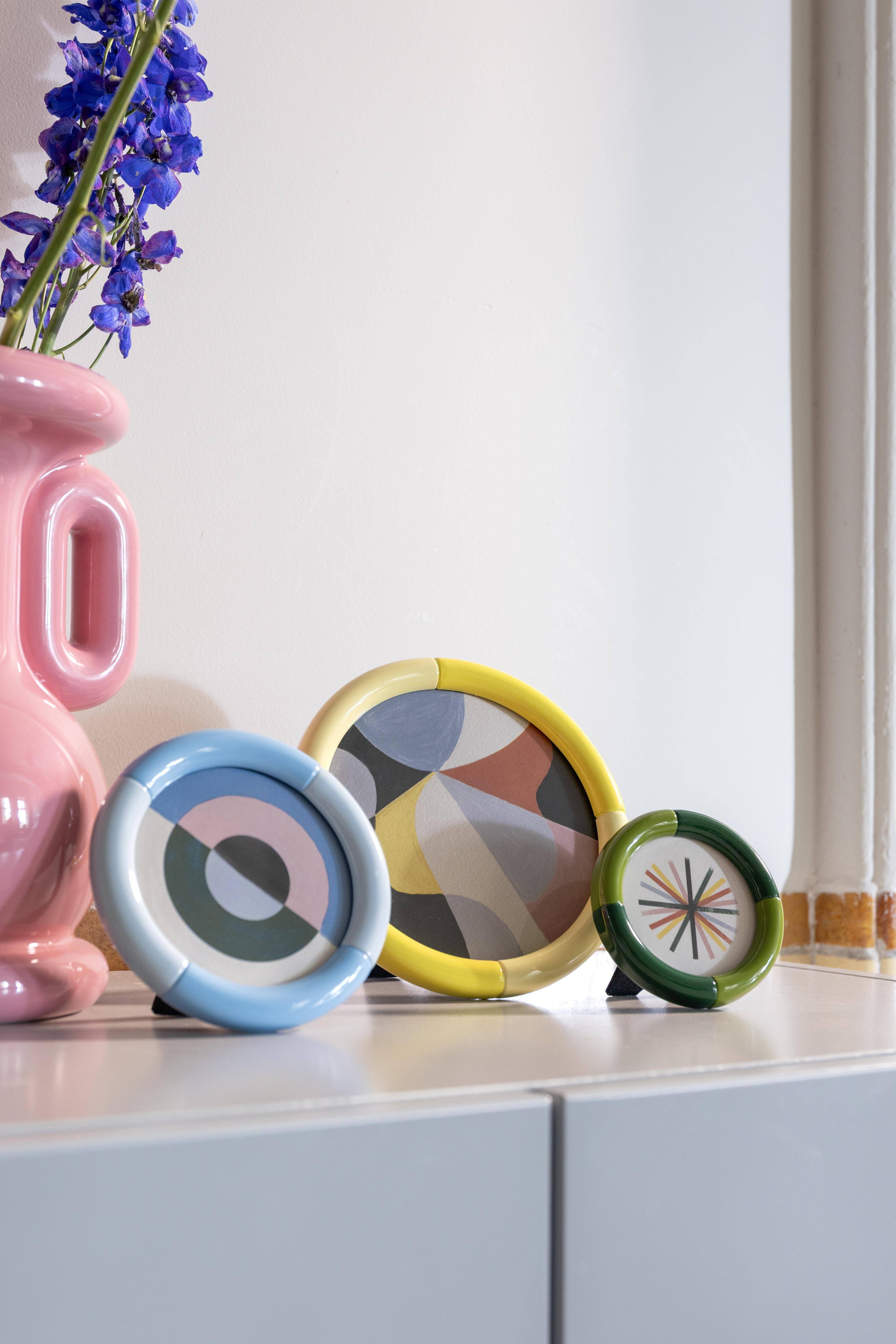Klevering Rift Circular Green Photo Frame