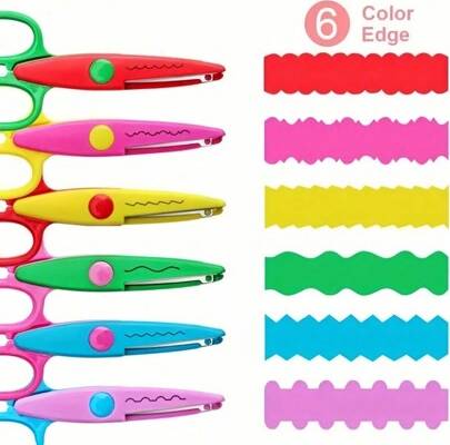 Shein 6pcs Colorful Decorative Craft Scissors Set
