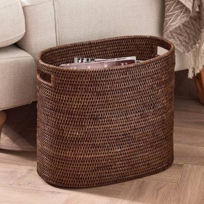 Dibor Premium Rattan Magazine One Size Basket